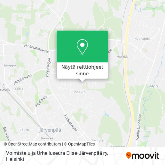 Voimistelu-ja Urheiluseura Elise-Järvenpää ry kartta