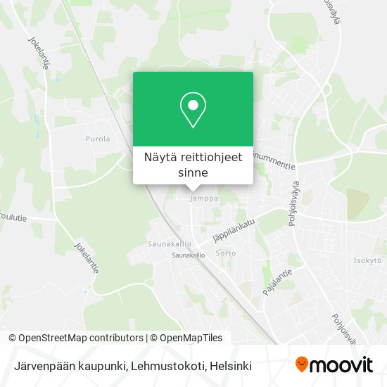 Järvenpään kaupunki, Lehmustokoti kartta