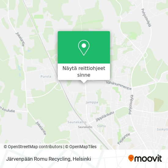 Järvenpään Romu Recycling kartta