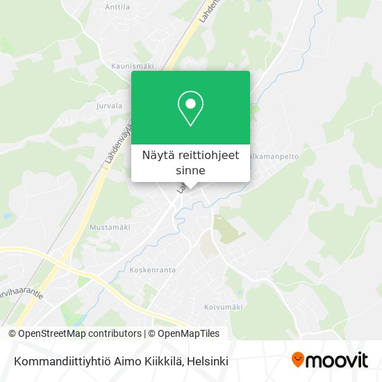 Kommandiittiyhtiö Aimo Kiikkilä kartta