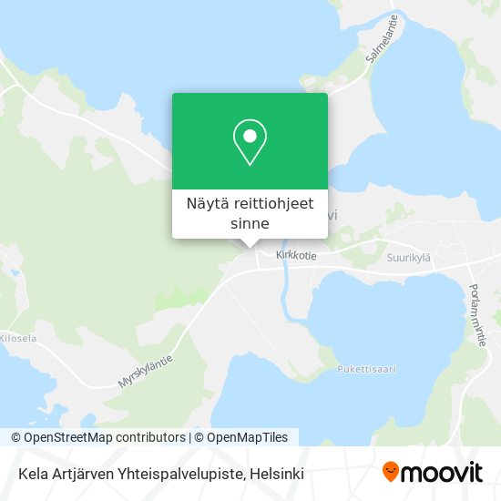 Kela Artjärven Yhteispalvelupiste kartta