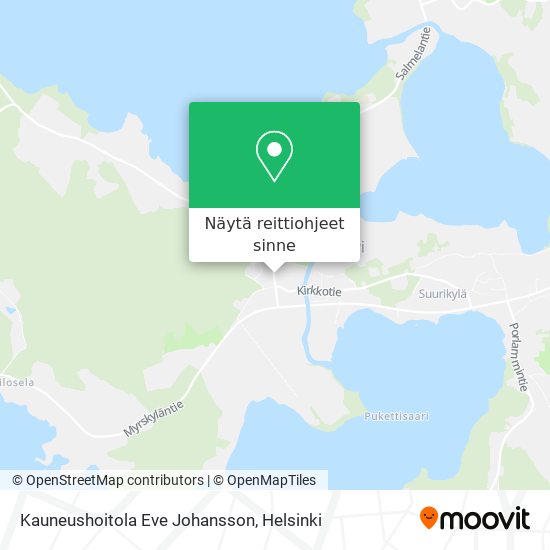 Kauneushoitola Eve Johansson kartta