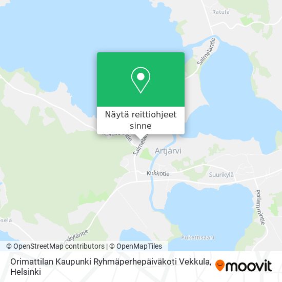 Orimattilan Kaupunki Ryhmäperhepäiväkoti Vekkula kartta