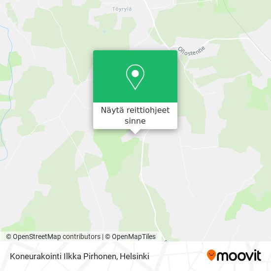 Koneurakointi Ilkka Pirhonen kartta
