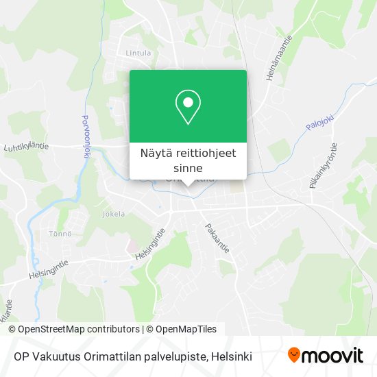 OP Vakuutus Orimattilan palvelupiste kartta