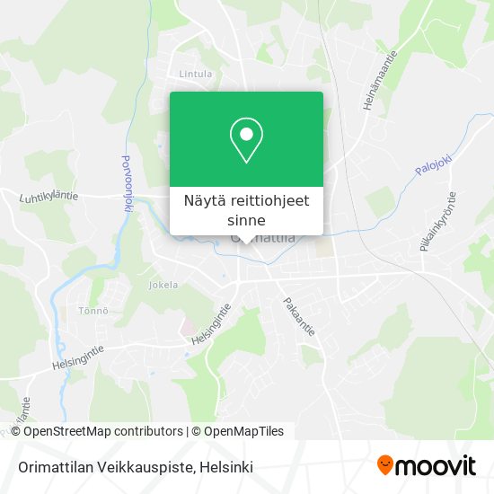 Orimattilan Veikkauspiste kartta