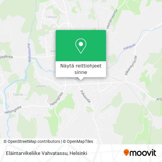 Eläintarvikeliike Vahvatassu kartta