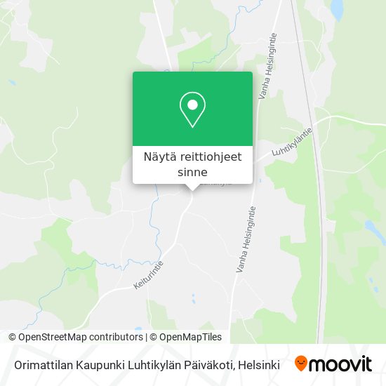 Orimattilan Kaupunki Luhtikylän Päiväkoti kartta