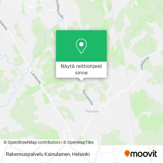 Rakennuspalvelu Kainulainen kartta