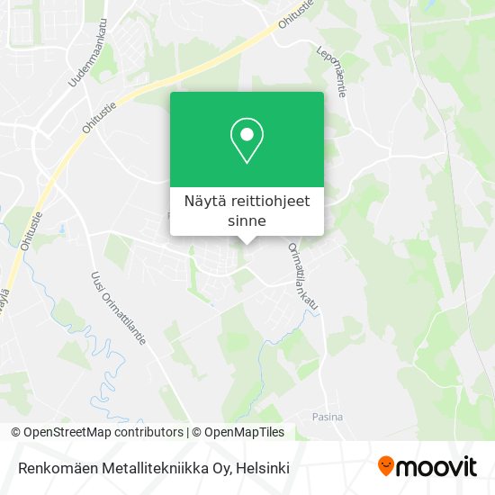 Renkomäen Metallitekniikka Oy kartta
