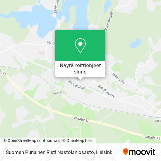 Suomen Punainen Risti Nastolan osasto kartta