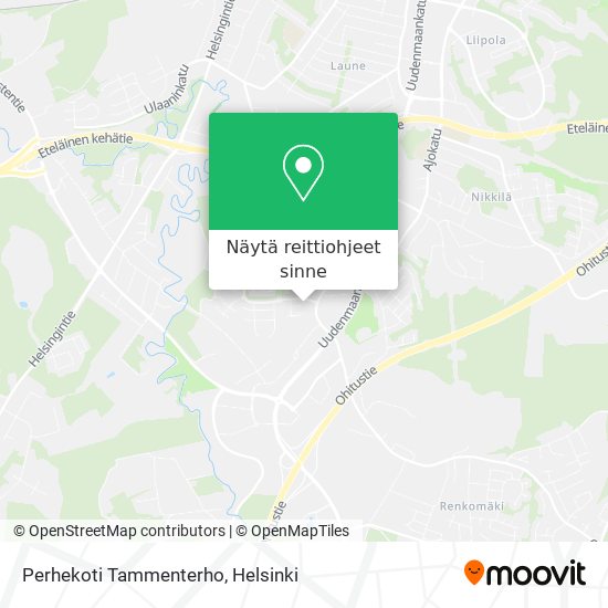 Perhekoti Tammenterho kartta
