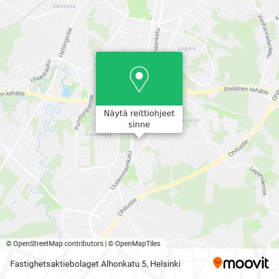 Fastighetsaktiebolaget Alhonkatu 5 kartta