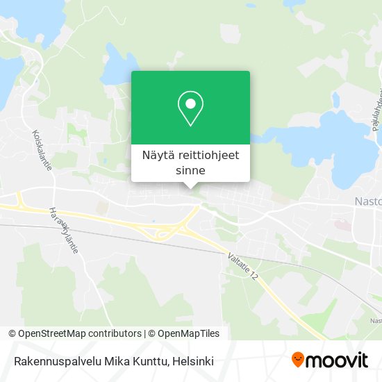 Rakennuspalvelu Mika Kunttu kartta