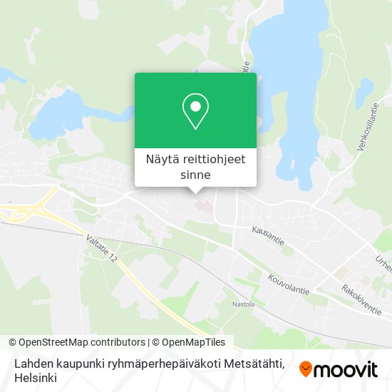 Lahden kaupunki ryhmäperhepäiväkoti Metsätähti kartta