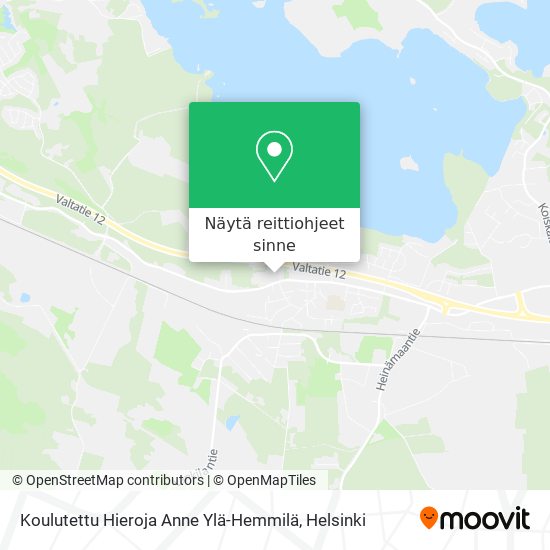 Koulutettu Hieroja Anne Ylä-Hemmilä kartta