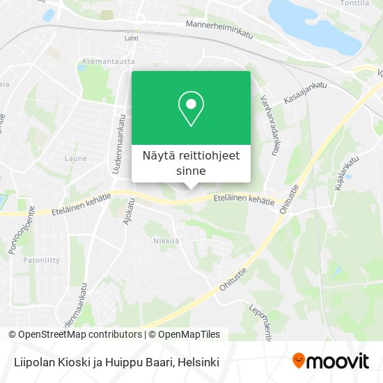 Liipolan Kioski ja Huippu Baari kartta