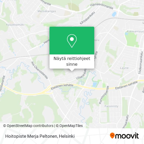 Hoitopiste Merja Peltonen kartta