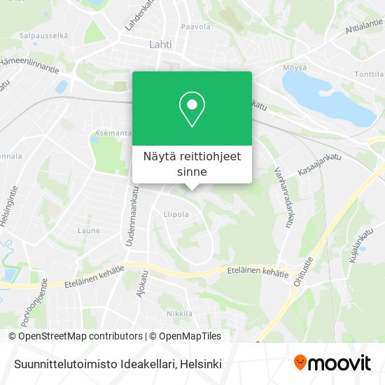 Suunnittelutoimisto Ideakellari kartta