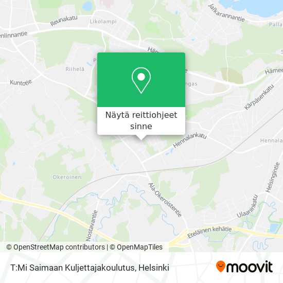 T:Mi Saimaan Kuljettajakoulutus kartta
