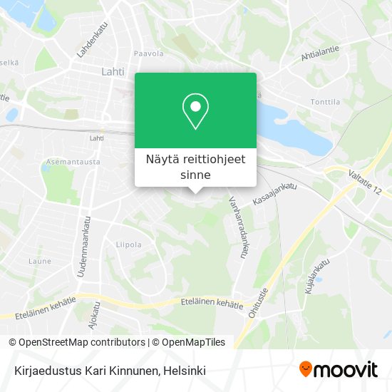 Kirjaedustus Kari Kinnunen kartta