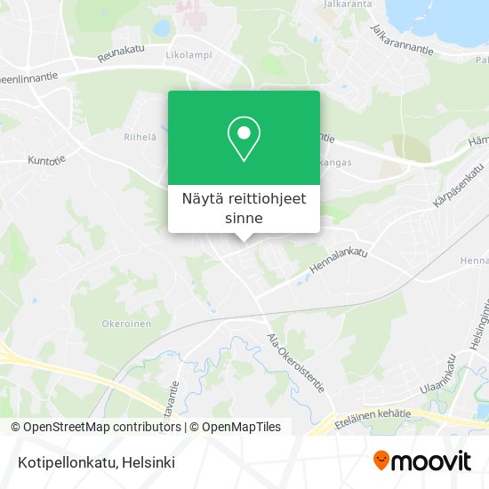 Kotipellonkatu kartta