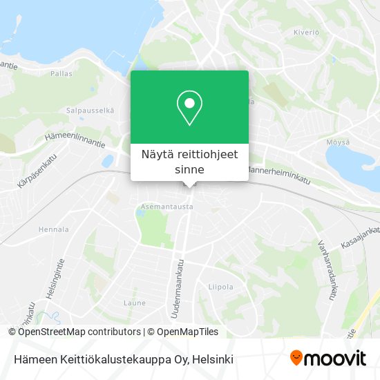 Hämeen Keittiökalustekauppa Oy kartta