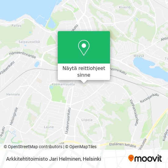 Arkkitehtitoimisto Jari Helminen kartta