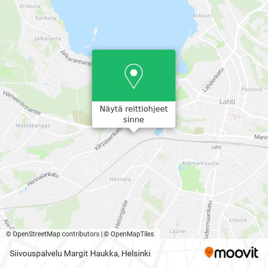 Siivouspalvelu Margit Haukka kartta