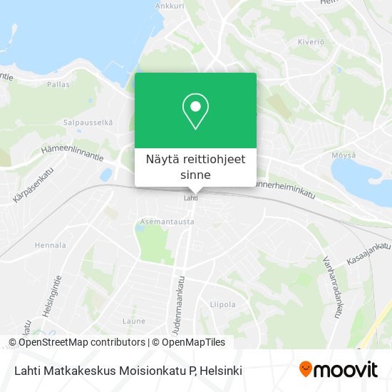 Lahti Matkakeskus Moisionkatu P kartta