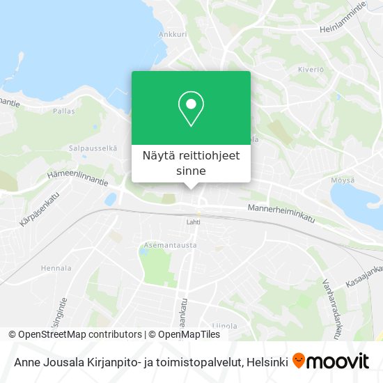 Anne Jousala Kirjanpito- ja toimistopalvelut kartta