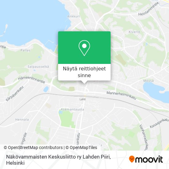 Näkövammaisten Keskusliitto ry Lahden Piiri kartta