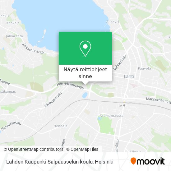 Lahden Kaupunki Salpausselän koulu kartta