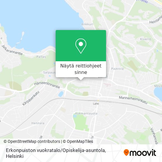 Erkonpuiston vuokratalo / Opiskelija-asuntola kartta