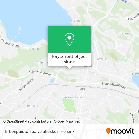 Erkonpuiston palvelukeskus kartta