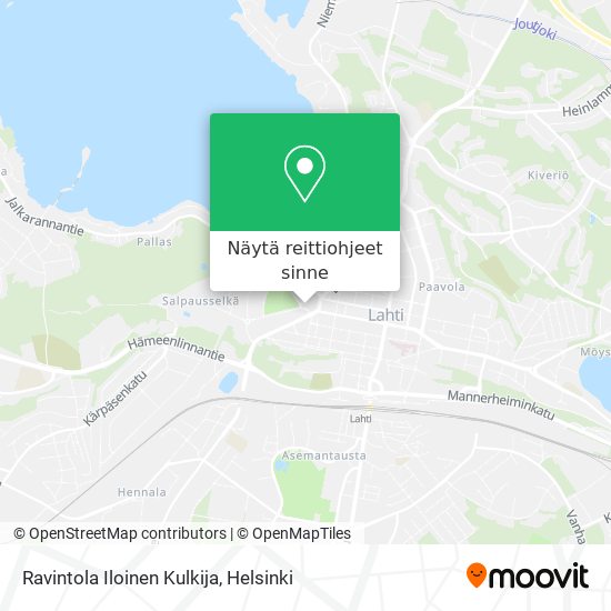 Ravintola Iloinen Kulkija kartta