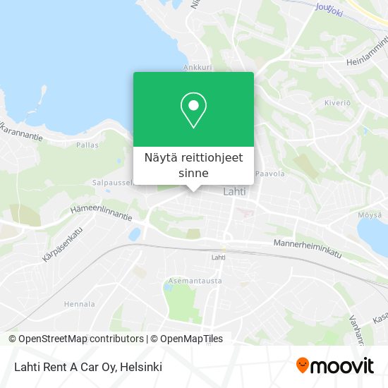 Lahti Rent A Car Oy kartta