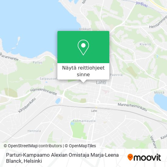 Parturi-Kampaamo Alexian Omistaja Marja-Leena Blanck kartta