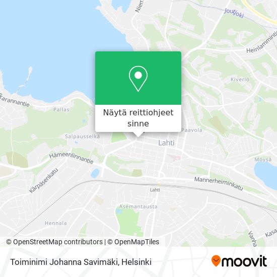 Toiminimi Johanna Savimäki kartta