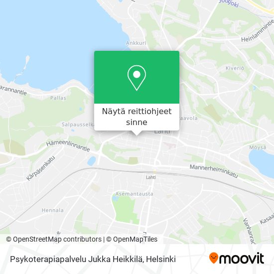 Psykoterapiapalvelu Jukka Heikkilä kartta