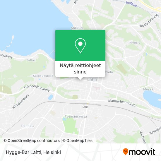 Hygge-Bar Lahti kartta