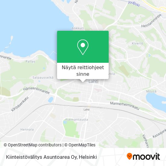 Kiinteistövälitys Asuntoarea Oy kartta