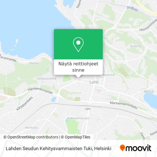Lahden Seudun Kehitysvammaisten Tuki kartta