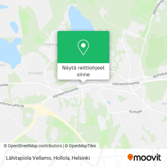 Lähitapiola Vellamo, Hollola kartta