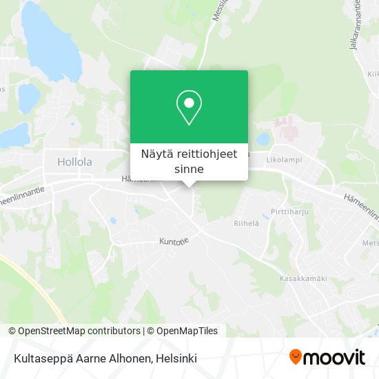 Kultaseppä Aarne Alhonen kartta