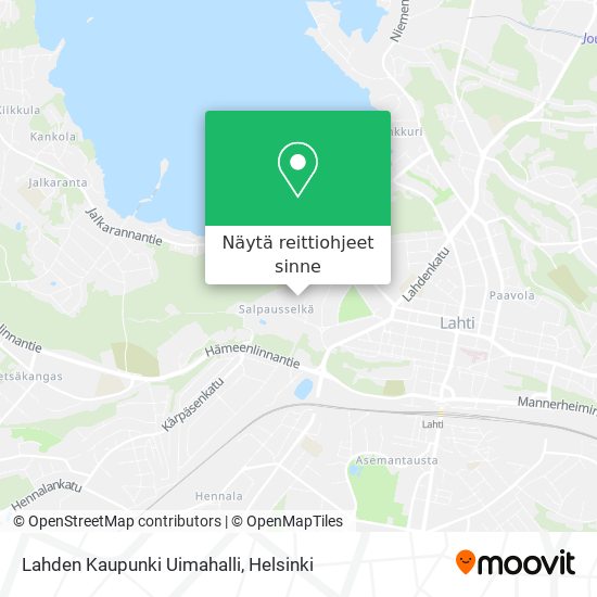 Lahden Kaupunki Uimahalli kartta