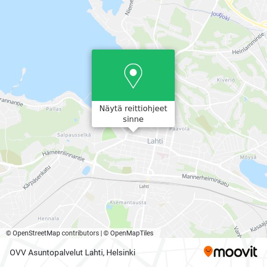 OVV Asuntopalvelut Lahti kartta