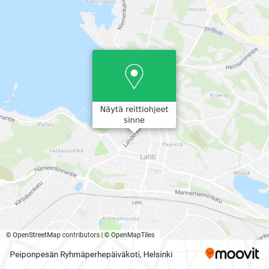 Peiponpesän Ryhmäperhepäiväkoti kartta