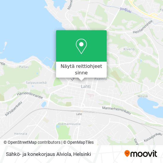 Sähkö- ja konekorjaus Alviola kartta