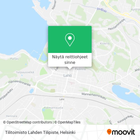 Tilitoimisto Lahden Tilipiste kartta